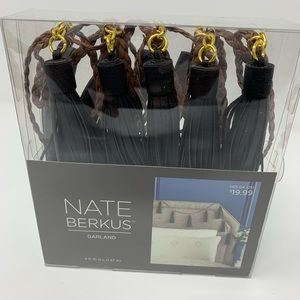 Nate Berkus Black Faux Leather Garland Tassels